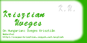 krisztian uveges business card