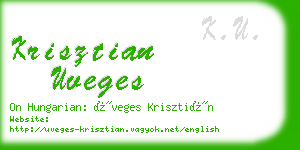 krisztian uveges business card